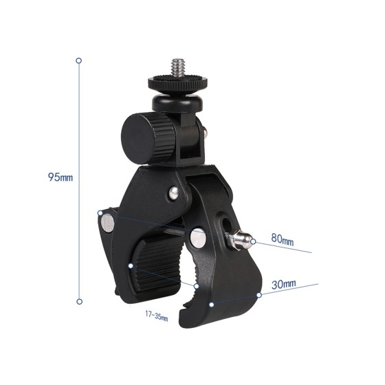 GoPro用マウント クランプ カメラスタンド スマホホルダー 自転車 オートバイ バイク 4分の1インチネジ ブラケット 固定