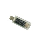 USB電流計 簡易電圧電流テスター 電圧テスター 電源メーター 3.5V～7V 0A～3A クリア コンパクト ka10000a036