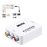 RCA to HDMI 変換 アダプター コンバーター AV to HDMI 変換器 3色ピン 赤 黄 白 音声転送 アナログ 1080P FULLHD コンポジットAV2HDMI ファミコン PS2 ゲーム機