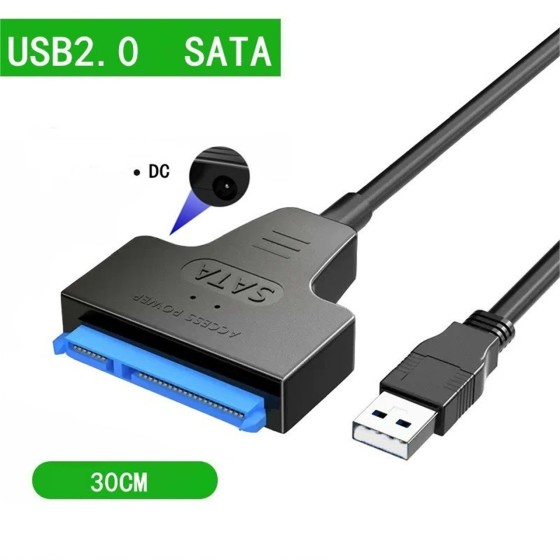 SATA USB 2.0 変換アダプター 2.5 3.5インチ SSD/HDD用 SATAケーブル SATA3 コンバーター USB2.0 SSD/HDD 外付け 変換 コネクタ ハードディスク ポータブル