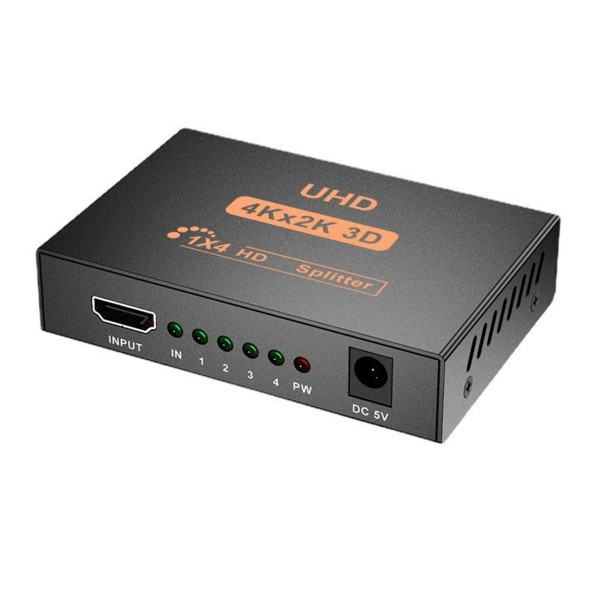 HDMI分配器 1入力4出力 4K対応 高画質分配器 パソコン・テレビ用分屏器 音声対応 HDMIスプリッター 4K-1入力4出力 * メタルケースka10000a090
