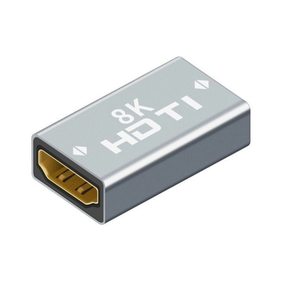 HDMIメス-to-メス 金属製 8K対応 HDMIメス-to-メス延長アダプター 4K高画質 延長ケーブル 8K信号対応 オス-to-メス変換直通コネクターka10000a096