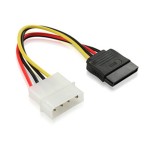 SATA電源ケーブル 4pin 15pin sata変換ケーブル データ接続ケーブル 4ピン 15ピンSATA電源変換ケーブル ハードディスク用電源ケーブル　ka10000a104