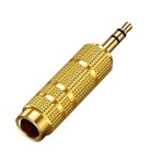 6.5mm変換アダプター マイク・アンプ対応 3.5mmオス-to-6.5mmメス 【金属製】ka10000a110