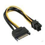 SATA電源ケーブル 6pin  15pin変換 データ接続ケーブル  光学ドライブ/ハードディスク用電源ケーブル 6ピン  15ピンSATAオス変換ka10000a112