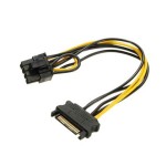 SATA電源ケーブル 8ピン-to-SATAオス データ接続ケーブル 変換アダプター 光学ドライブ・ハードディスク用電源ケーブルka10000a119
