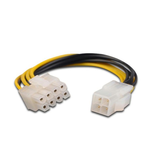 4ピン-to-8ピン変換ケーブル パソコンCPU電源ケーブル4pin 8pin マザーボード用CPU供給ケーブル 4ピン-to-8ピン変換アダプターka10000a125