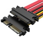 SATA延長ケーブル 7+15ピン SATAデータケーブル＋電源ケーブル オス-to-メス 長さ：50cmハードディスク供給用延長ケーブル  ka10000a134