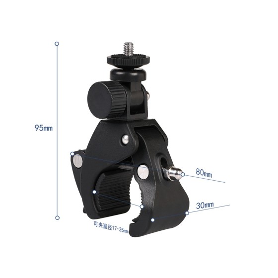 GoPro用マウント クランプ式 カメラスタンド＆スマホホルダー 自転車・オートバイ対応 1/4インチネジ対応 ブラケット固定用ka10000a158
