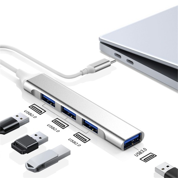 USB拡張ドック 3.0ハブ 多ポート Type-C対応 4ポート拡張 分配器 ワイヤレス変換アダプターka10000a171