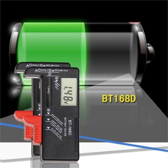 バッテリーチェッカー 電池残量テスター デジタル表示 BT-168D 充電式電池対応ka10000a178