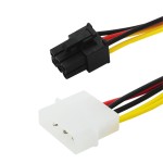 単一大4ピン to グラフィックカード6ピン 4pin 6pin延長変換ケーブル D型IDE大4P電源対応ka10000a187