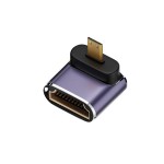 8K対応 HDTV変換アダプター タイプD HDMI マイクロHDMI Micro HDMIオス to HDMIメス L型 下向き HDMI延長アダプター ka10000a202