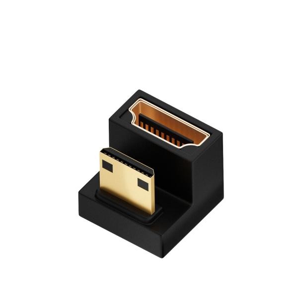 8K UHD対応 HDTV変換アダプター タイプC HDMI ミニHDMI Mini HDMIオス to HDMIメス U型 下向き HDMI延長アダプター ka10000a208