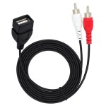 USB2.0メス－2RCAオス 変換ケーブル AV音声 映像伝送対応ka10000a215