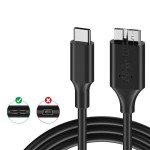 USB TypeC to MicroB 外付けHDD対応ケーブル USB3.0 高速データ転送 ノートPC スマホ対応 ka10000a224