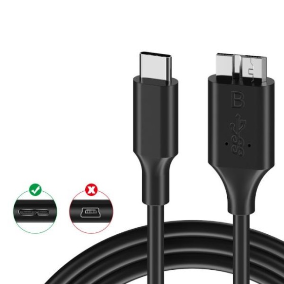 USB TypeC to MicroB 外付けHDD対応ケーブル USB3.0 高速データ転送 ノートPC スマホ対応 ka10000a224