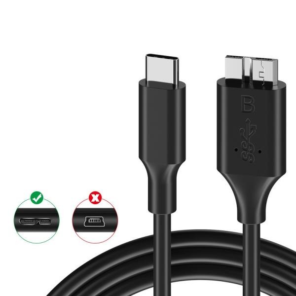 USB TypeC to MicroB 外付けHDD対応ケーブル USB3.0 高速データ転送 ノートPC スマホ対応 ka10000a224