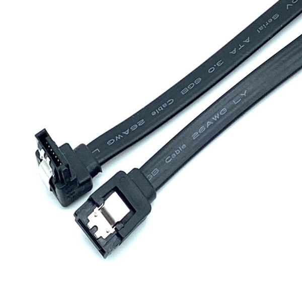 SATA 3.0データケーブル L字 2本セット SSD・HDD対応 高速転送 SATA III 6Gbps ハードディスク接続用 ka10000a242
