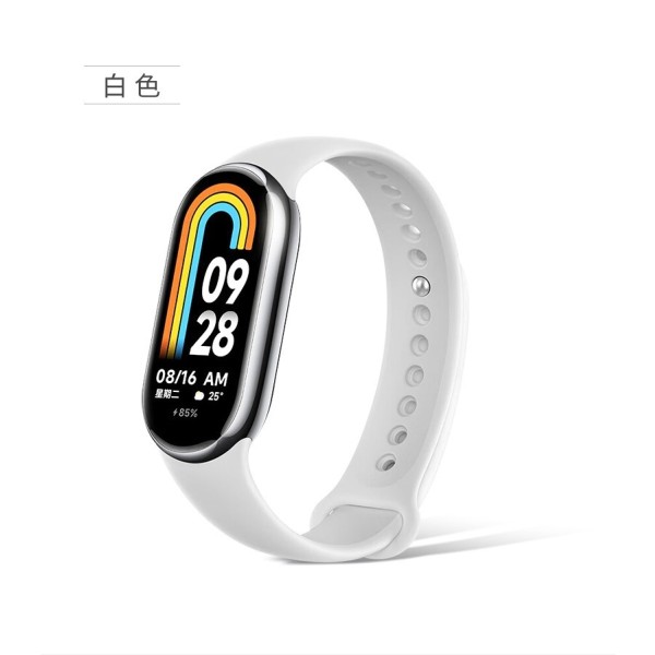 Xiaomiスマートバンド5/6/7対応 NFC版 白色 Xiaomiスマートバンド用リキッドシリコン製スポーツバンド ka10000a261