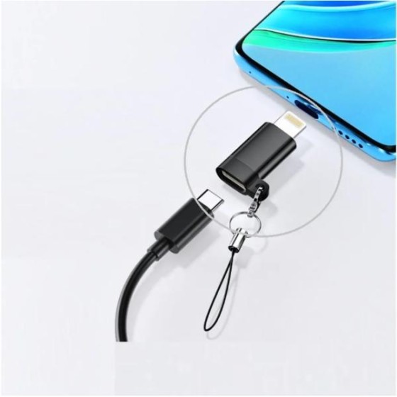 Lightning to Type-C 変換アダプター 互換対応iPhone対応 充電 データ転送 両対応 コンパクト 充電ケーブル変換コネクタka10000a314