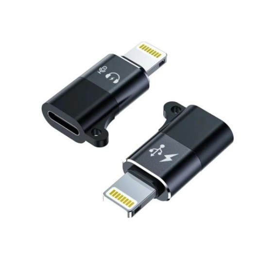 Type-C to Lightning 変換アダプター OTG対応 音声＋充電両対応 全機能付き 新型 互換対応iPhone対応 Type-C端子イヤホン変換ka10000a315