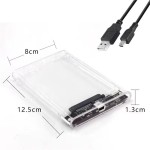 2.5インチ HDD SSD 対応 透明ハードディスクケース USB2.0接続 SATA対応 工具不要 外付けケースka10000a363