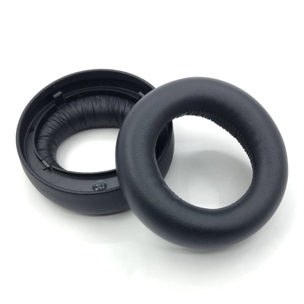 SONY PULSE 3D ワイヤレスヘッドセット（PS5 CFI-ZWH1J）対応 交換用イヤーパッド ソフトプロテインレザー 高密度クッション ヘッドホン用 ブラック ka10000a514