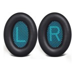 Bose QC15/QC25/QC35/QC2/Ae2/Ae2i/Ae2w/SoundTrue/SoundLink  交換用イヤーパッド クッション  ソフトレザー  遮音タイプ 青黒カラーヘッドホン用 ka10000a516