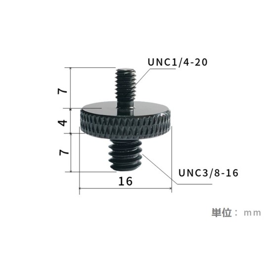 カメラネジ変換アダプター 1/4オス→3/8オス（K21） アルミ合金製 マイク・三脚 一脚対応 連結・固定用変換ネジ 撮影補助アクセサリー ka10000a541