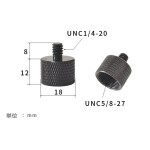 カメラネジ変換アダプター 1/4オス→5/8-27メス（K80） アルミ合金製 ダブルヘッドスタッド 三脚・一脚・雲台・スタンド対応 撮影用ネジ ka10000a545