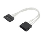 大4ピン電源変換ケーブル → SATA電源 (メス) 1対1 18AWG 錫メッキ銅芯 HDD/SSD用 補助電源コードka10000a563