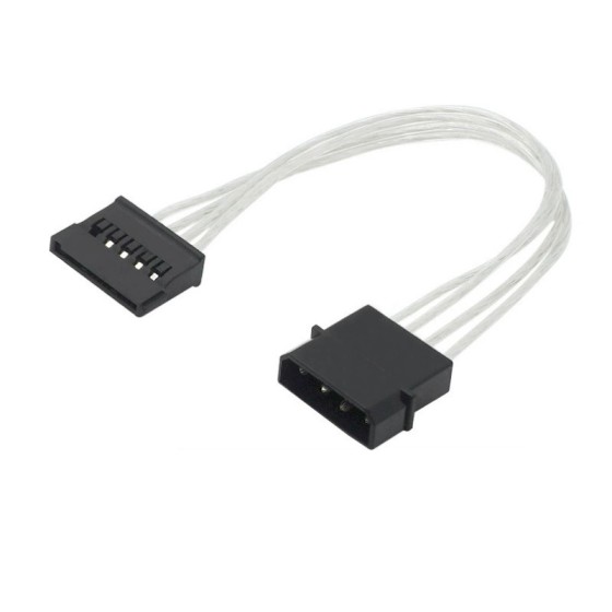 大4ピン電源変換ケーブル → SATA電源 (メス) 1対1 18AWG 錫メッキ銅芯 HDD/SSD用 補助電源コードka10000a563