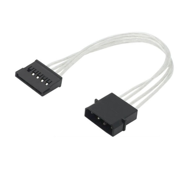 大4ピン電源変換ケーブル → SATA電源 (メス) 1対1 18AWG 錫メッキ銅芯 HDD/SSD用 補助電源コードka10000a563