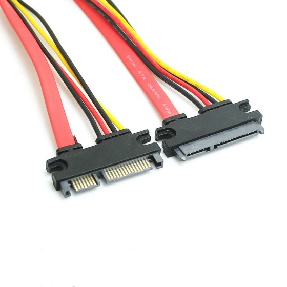 SATA 7+15ピン 延長ケーブル データ+電源一体型 オス-メス 50cm HDD/SSD用 串行ATA ハードディスク延長コード 高品質ka10000a582