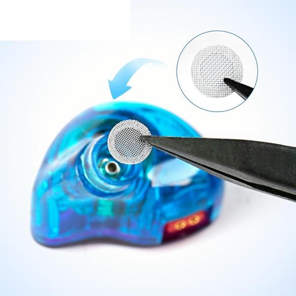 イヤホン 耳垢フィルター 4mm～5mm10枚セット シルバー ヘッドホン ダストネット 防塵 保護 交換用ka10000a621
