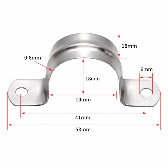 U字パイプクランプ 約20mm 2穴 サドルバンド 304ステンレス 配管固定金具 単管パイプ用 ホースバンド 10個セット